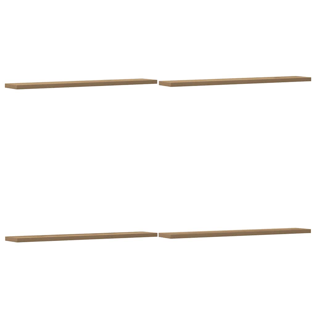 Ράφια Βιβλιοθήκης 4 τεμ. Artisan Δρυς 60x10x1,5 εκ. Επεξ. Ξύλο 2