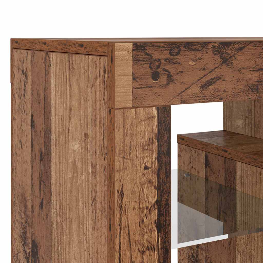 Έπιπλο Τηλεόρασης LED Όψη Παλαιού Ξύλου120x36,5x40εκ.Επεξ. Ξύλο 10