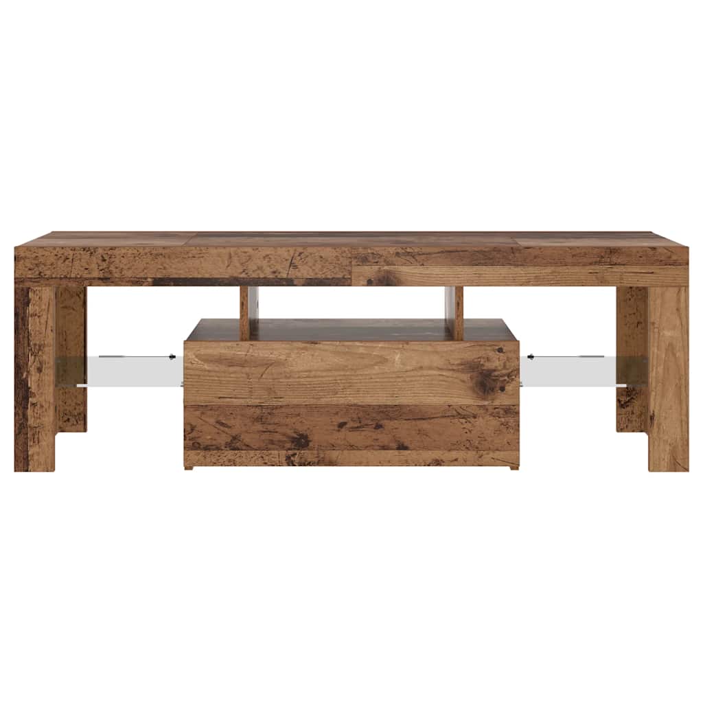 Έπιπλο Τηλεόρασης LED Όψη Παλαιού Ξύλου120x36,5x40εκ.Επεξ. Ξύλο 6