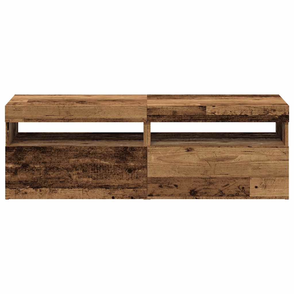 σετ ντουλαπιών τηλεόρασης 2 τεμαχίων με φώτα LED 9