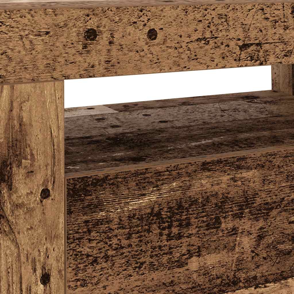 Έπιπλο Τηλεόρασης LED Όψη Παλαιού Ξύλου 120x35x40 εκ.Επεξ. Ξύλο 11