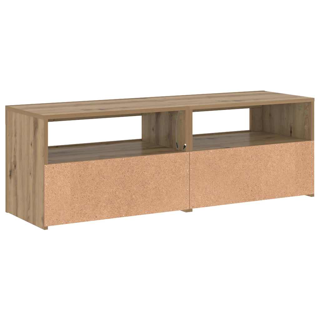 Έπιπλο Τηλεόρασης με LED Αρτισιανή Δρυς 120x35x40 εκ Επεξ.Ξύλο 9