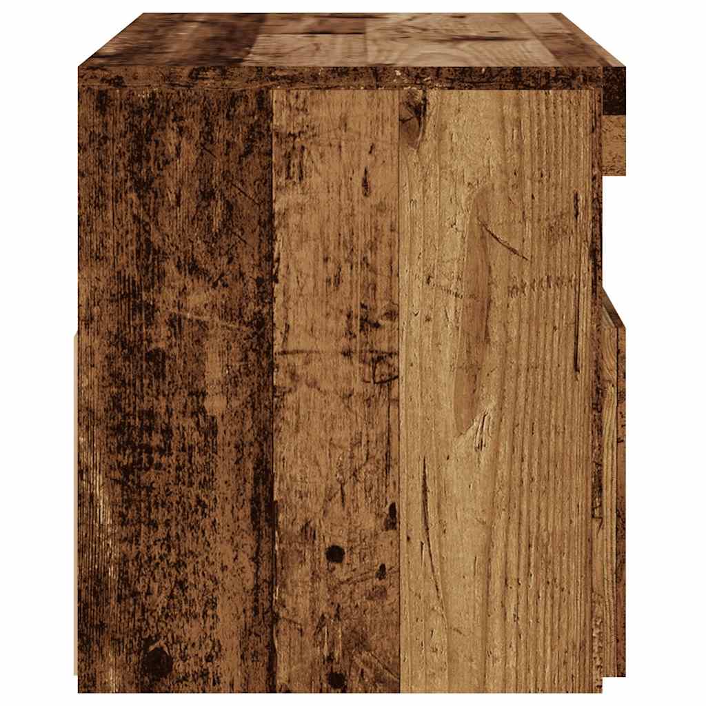 Έπιπλο Τηλεόρασης LED Όψη Παλαιού Ξύλου 75x35x40 εκ. Επεξ. Ξύλο 8