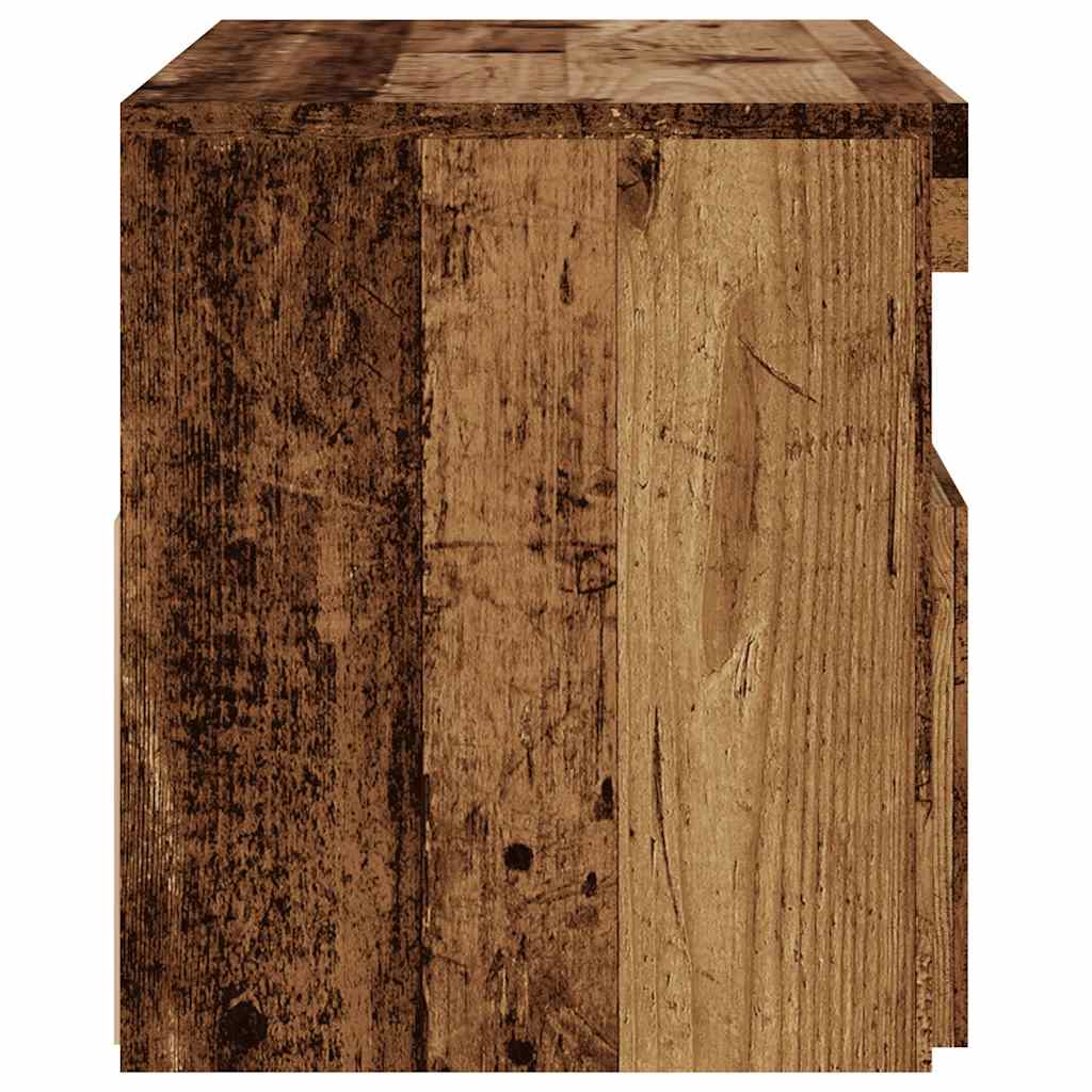 σετ ντουλαπιών τηλεόρασης 2 τεμαχίων με φώτα LED Παλαιό ξύλο 9