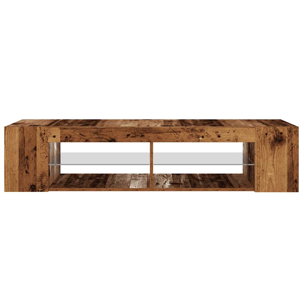 Έπιπλο Τηλεόρασης LED Όψη Παλαιού Ξύλου 135x39x30 εκ.Επεξ. Ξύλο 7