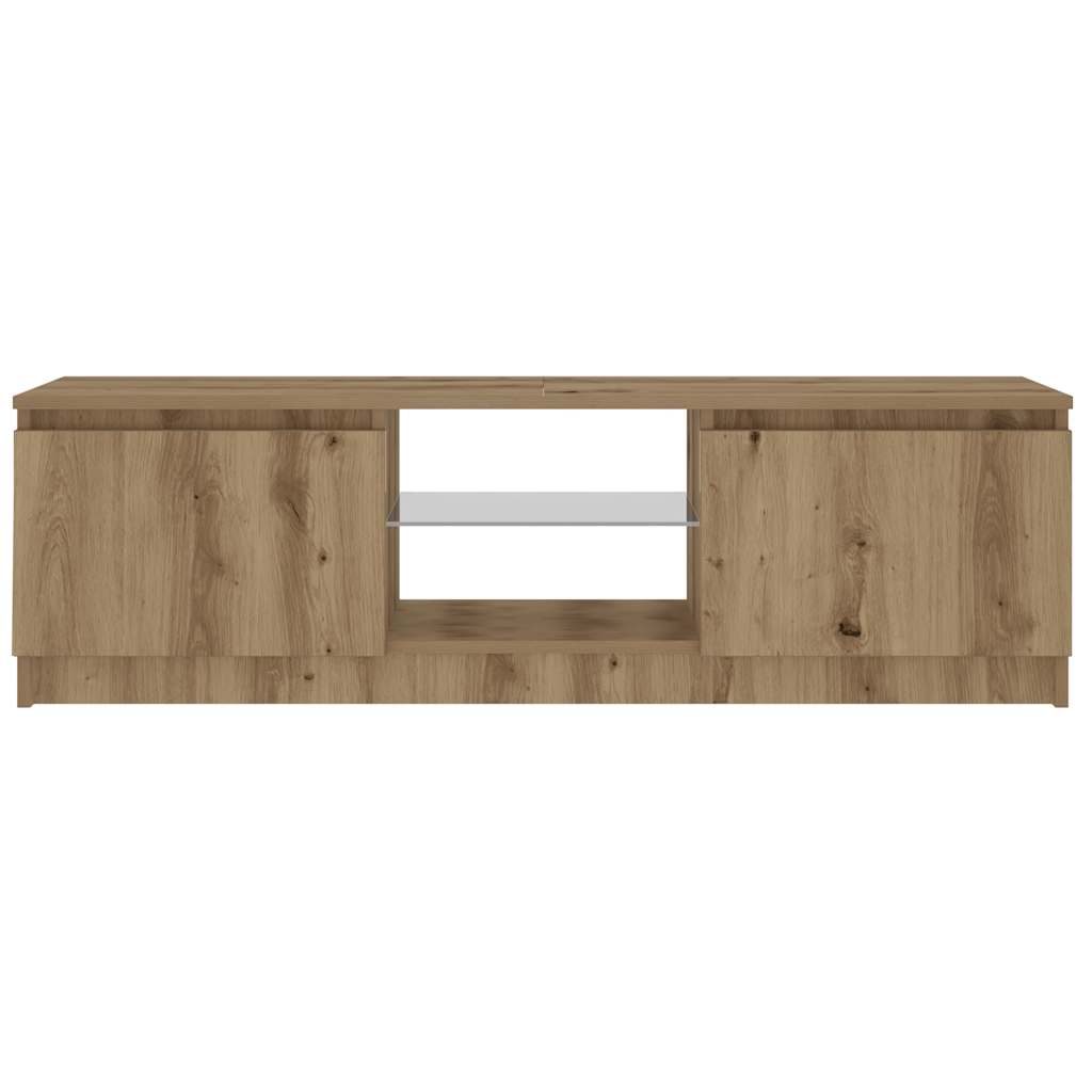 Έπιπλο Τηλεόρασης με LED Αρτισιανή Δρυς 120x30x36 εκ Επεξ.Ξύλο 7