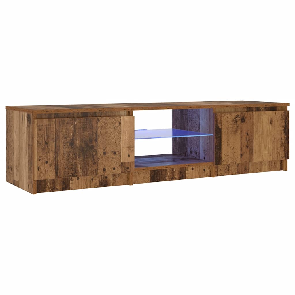 Έπιπλο Τηλεόρασης LED Όψη Παλαιού Ξύλου 140x40x35,5εκ 4
