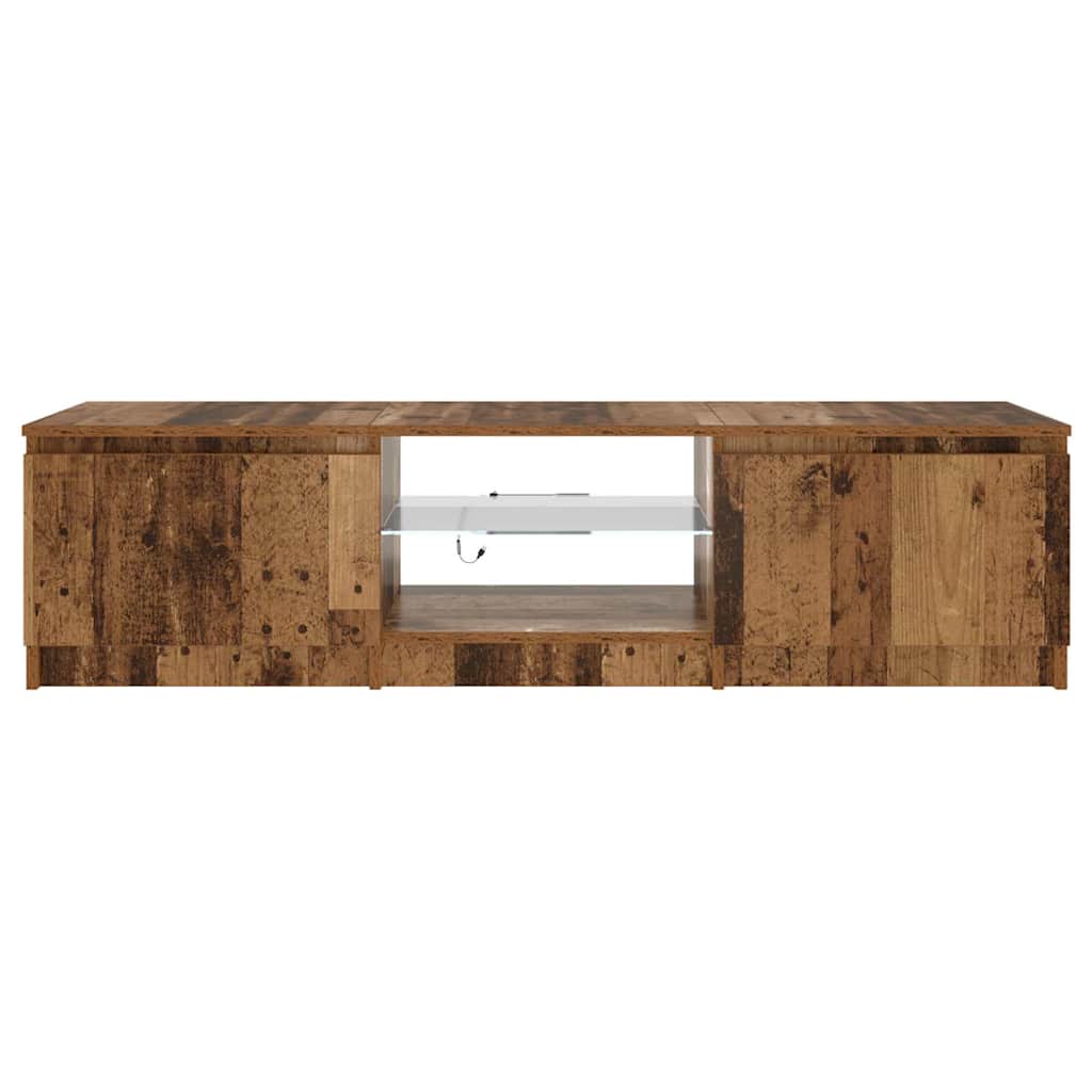 Έπιπλο Τηλεόρασης LED Όψη Παλαιού Ξύλου 140x40x35,5εκ 6