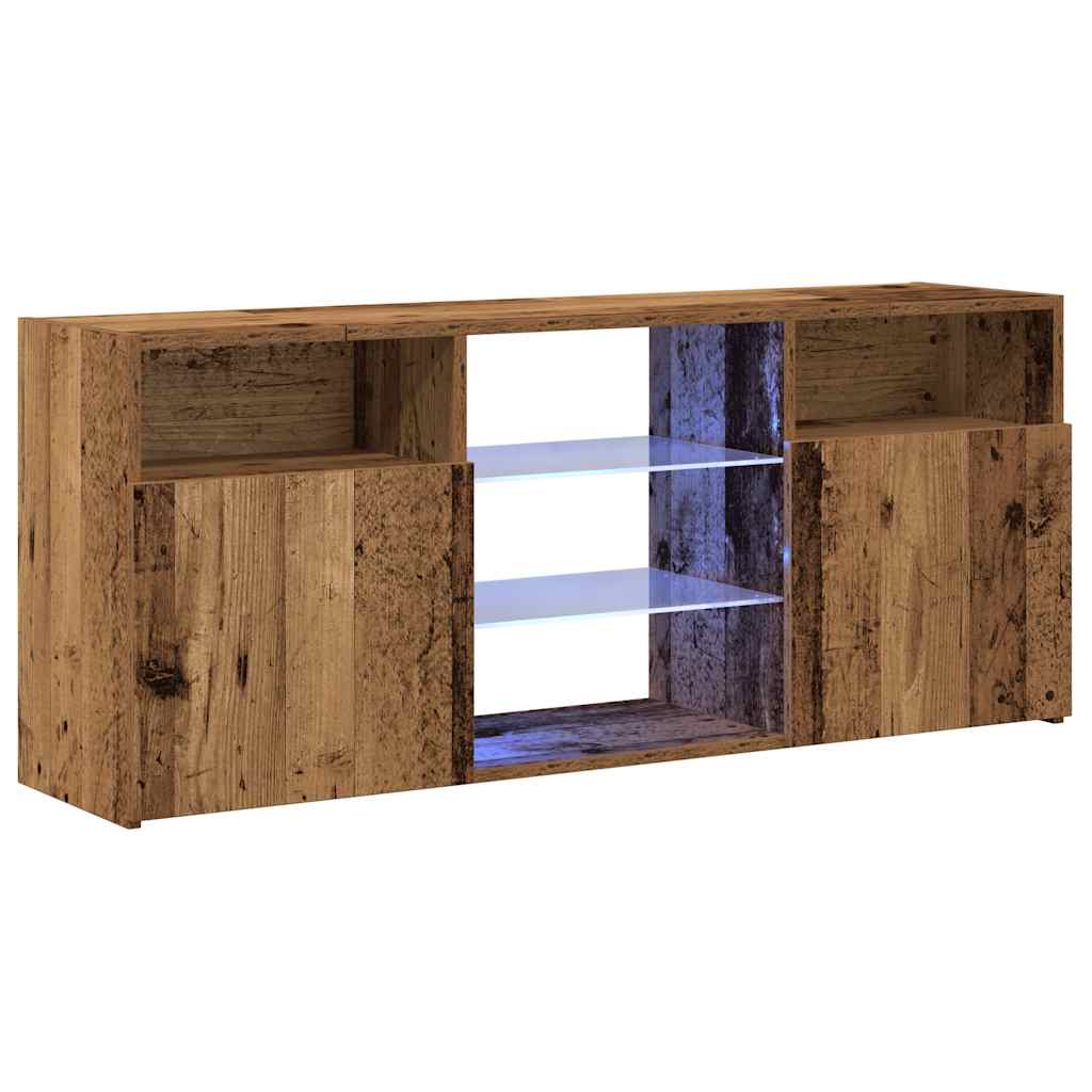Έπιπλο Τηλεόρασης LED Όψη Παλαιού Ξύλου 120x30x50 εκ.Επεξ. Ξύλο 3
