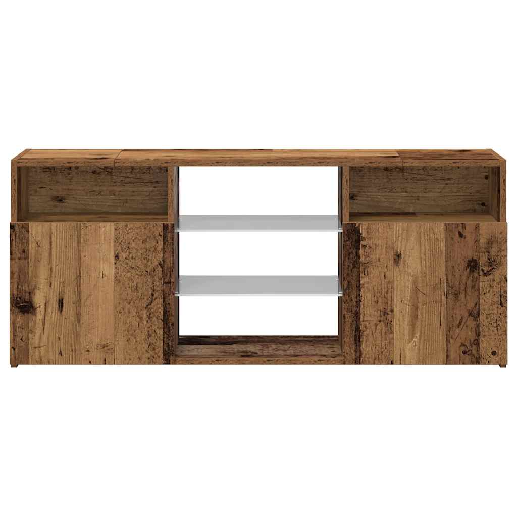 Έπιπλο Τηλεόρασης LED Όψη Παλαιού Ξύλου 120x30x50 εκ.Επεξ. Ξύλο 7