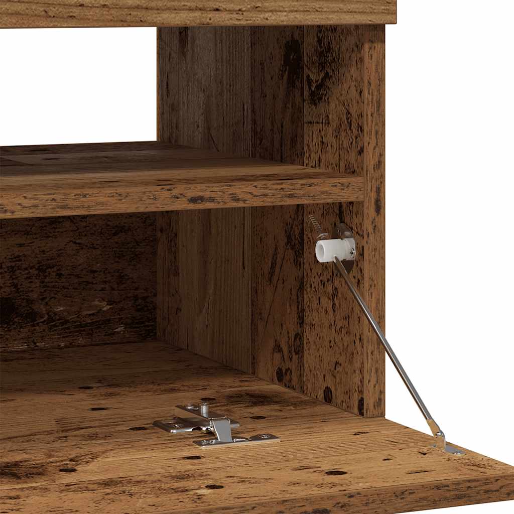 Έπιπλο Τηλεόρασης LED Όψη Παλαιού Ξύλου 80x35x40 εκ. Επεξ. Ξύλο 10