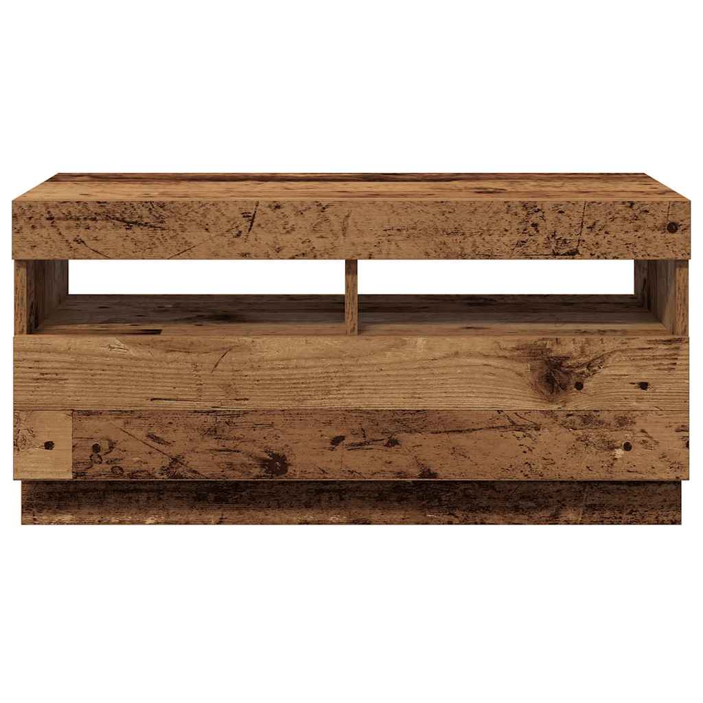 Έπιπλο Τηλεόρασης LED Όψη Παλαιού Ξύλου 80x35x40 εκ. Επεξ. Ξύλο 6