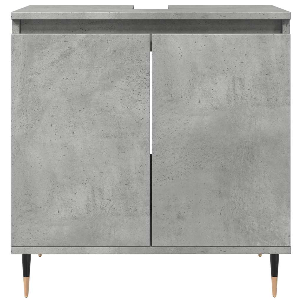 Ντουλάπι Μπάνιου Γκρι Σκυροδεμ. 58 x 33 x 60 εκ. Επεξεργ. Ξύλο 4