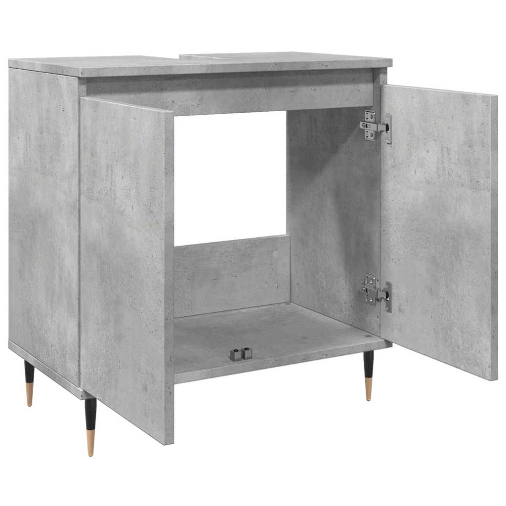 Ντουλάπι Μπάνιου Γκρι Σκυροδεμ. 58 x 33 x 60 εκ. Επεξεργ. Ξύλο 8