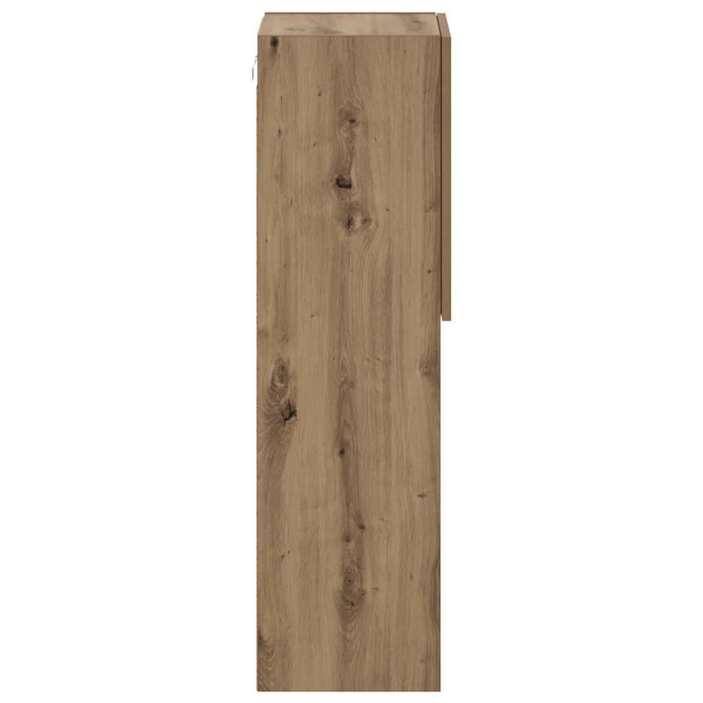 Έπιπλο Τηλεόρασης με LED Αρτισιανή Δρυς 30,5x30x102 εκ. 8