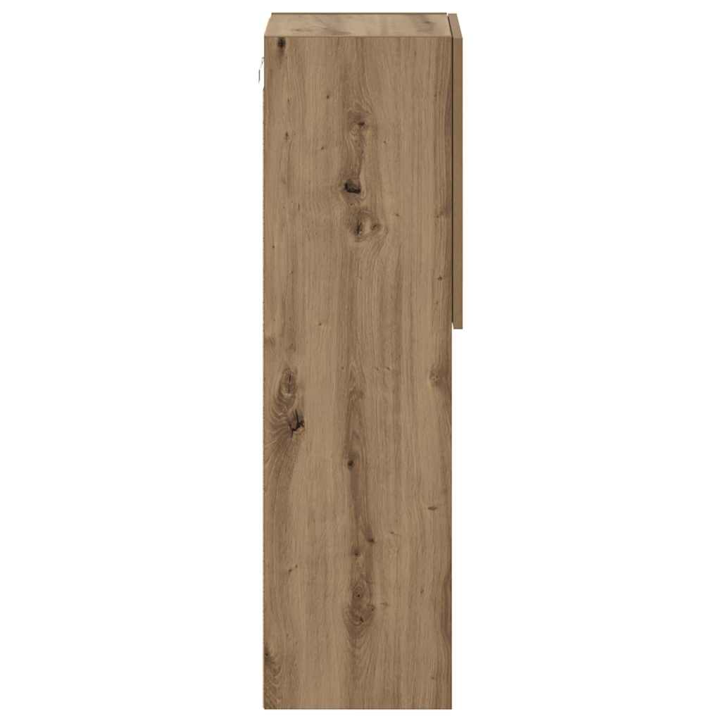 Έπιπλα Τηλεόρασης με LED 2 τεμ. Αρτισιανή Δρυς 30,5x30x102 εκ. 9