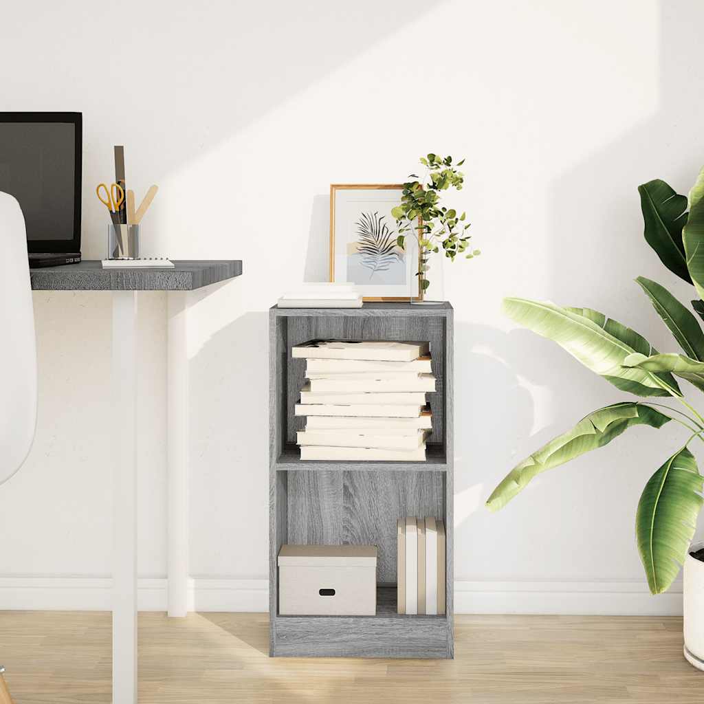 Βιβλιοθήκη Γκρι Sonoma 40x24x76 cm Ξύλινη κατασκευή 3