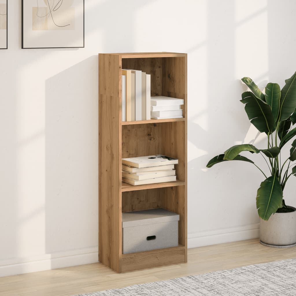 Βιβλιοθήκη Αρτισιανή Δρυς 40x24x109 εκ. από Επεξεργασμένο Ξύλο 3
