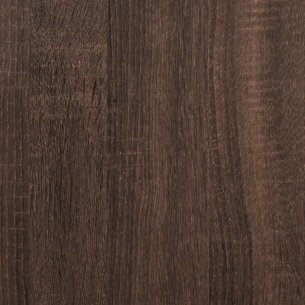 Βιβλιοθήκη Καφέ Δρυς 60x24x176 εκ. από Επεξεργασμένο Ξύλο 8