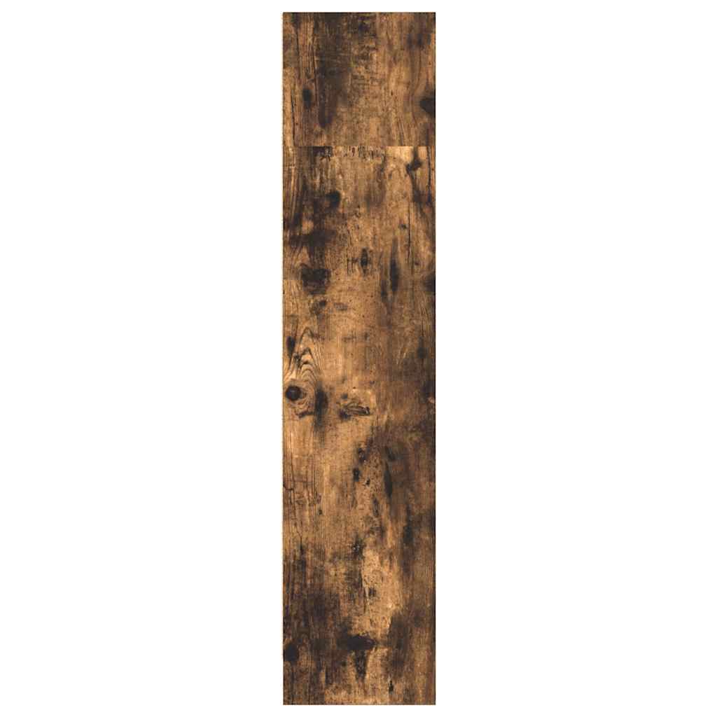 Βιβλιοθήκη Καπνιστή Δρυς 80x24x109 εκ. από Επεξεργασμένο Ξύλο 6