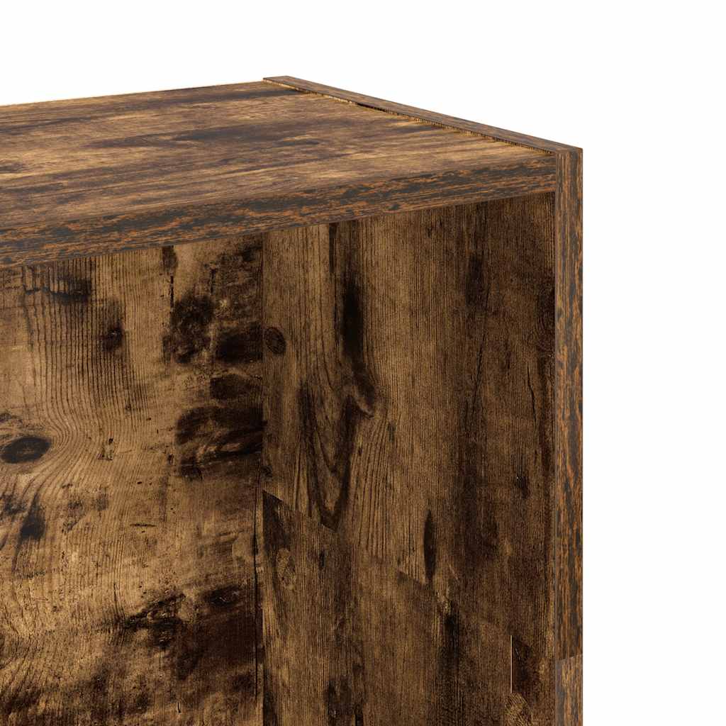 Βιβλιοθήκη Καπνιστή Δρυς 80x24x109 εκ. από Επεξεργασμένο Ξύλο 8