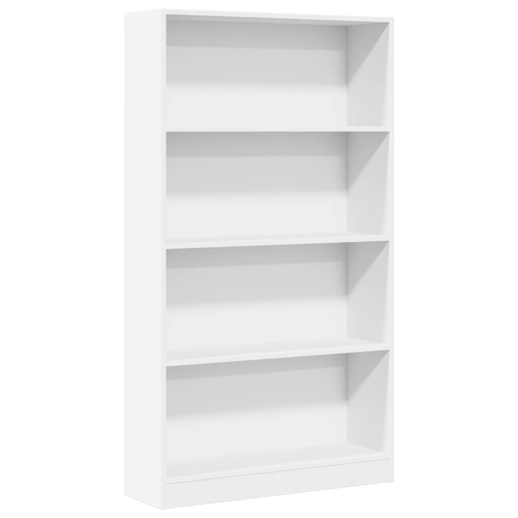 Βιβλιοθήκη Λευκή 80x24x143 εκ. από Επεξεργασμένο Ξύλο 2