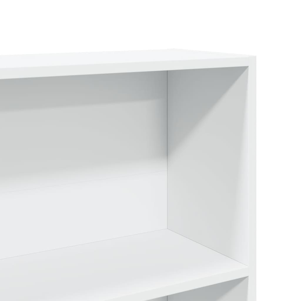 Βιβλιοθήκη Λευκή 80x24x143 εκ. από Επεξεργασμένο Ξύλο 7