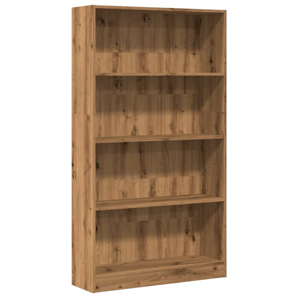 Βιβλιοθήκη Αρτισιανή Δρυς 80x24x143 εκ. από Επεξεργασμένο Ξύλο 2