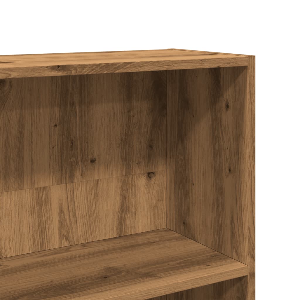 Βιβλιοθήκη Αρτισιανή Δρυς 80x24x143 εκ. από Επεξεργασμένο Ξύλο 7