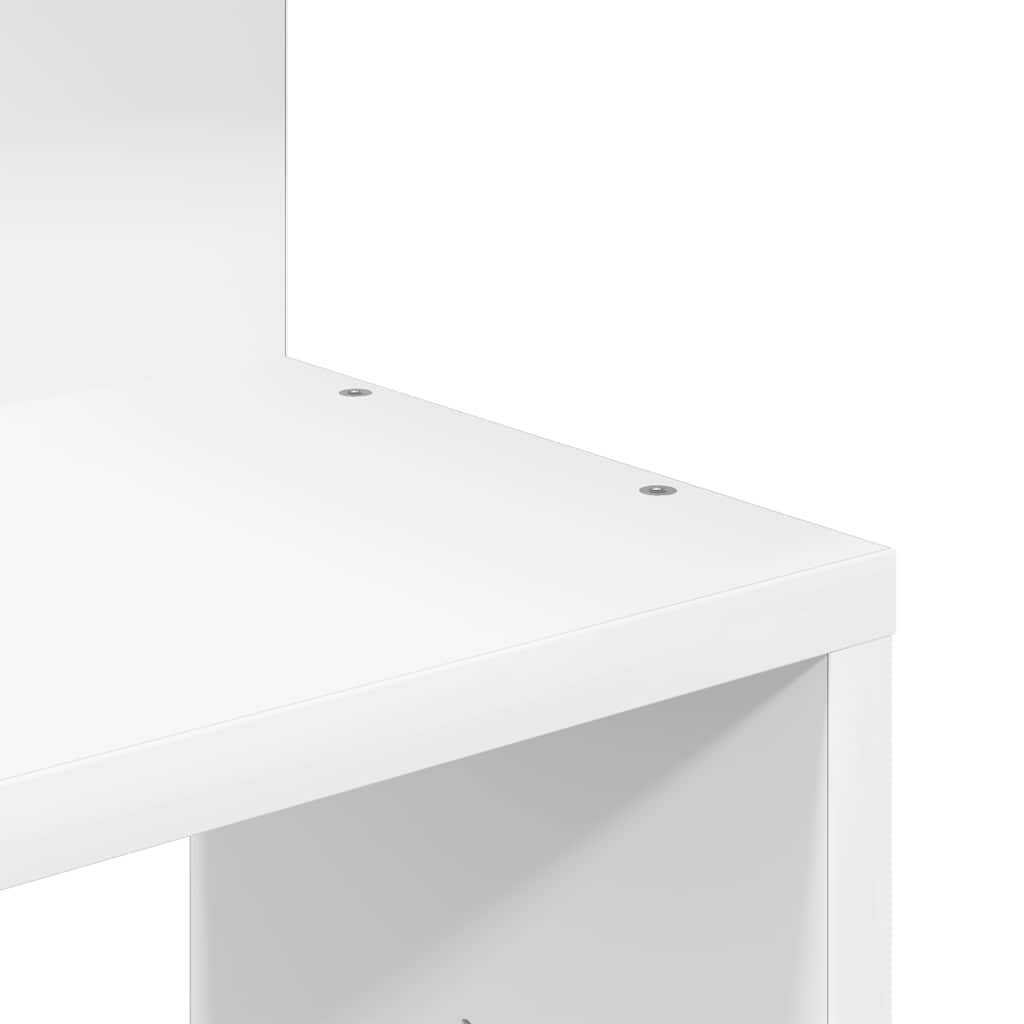 Γωνιακή Ραφιέρα Τοίχου Λευκή 32x32x127,5 εκ. Μοριοσανίδα 7
