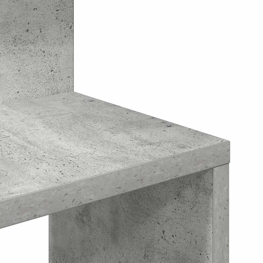 Γωνιακή Ραφιέρα Τοίχου Γκρι Σκυρ. 32x32x127,5 εκ. Μοριοσανίδα 7